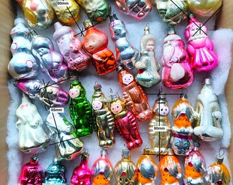 Vintage Soviet USSR Cristmas Glass Ornaments. - Etsy