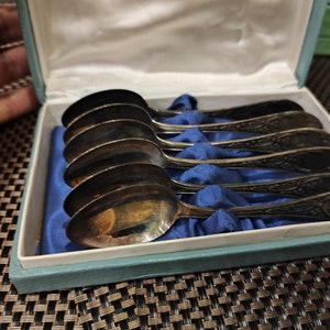 Antique German Kleeblatt Rose 1959 Vintage Spoons and Forks
