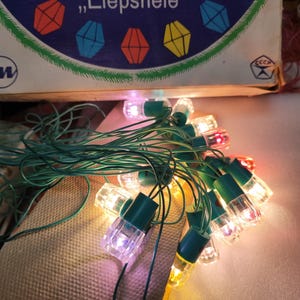 Vintage garland with lights  Christmas tree decor USSR