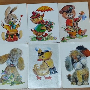 Conjunto de 6 postales vintage URSS.