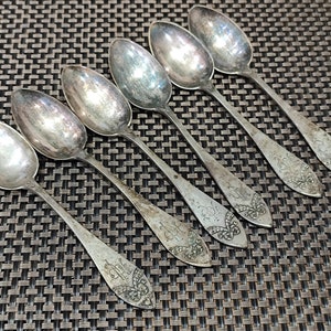 Antique sterling silver 875 tea spoons  cutlery set.