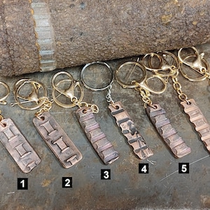 Keychain made from original World War I copper belt