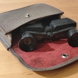 Vintage theater prism binoculars in case BPT 3.5x15 USSR .