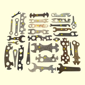 Vintage  bicycle wrenches.