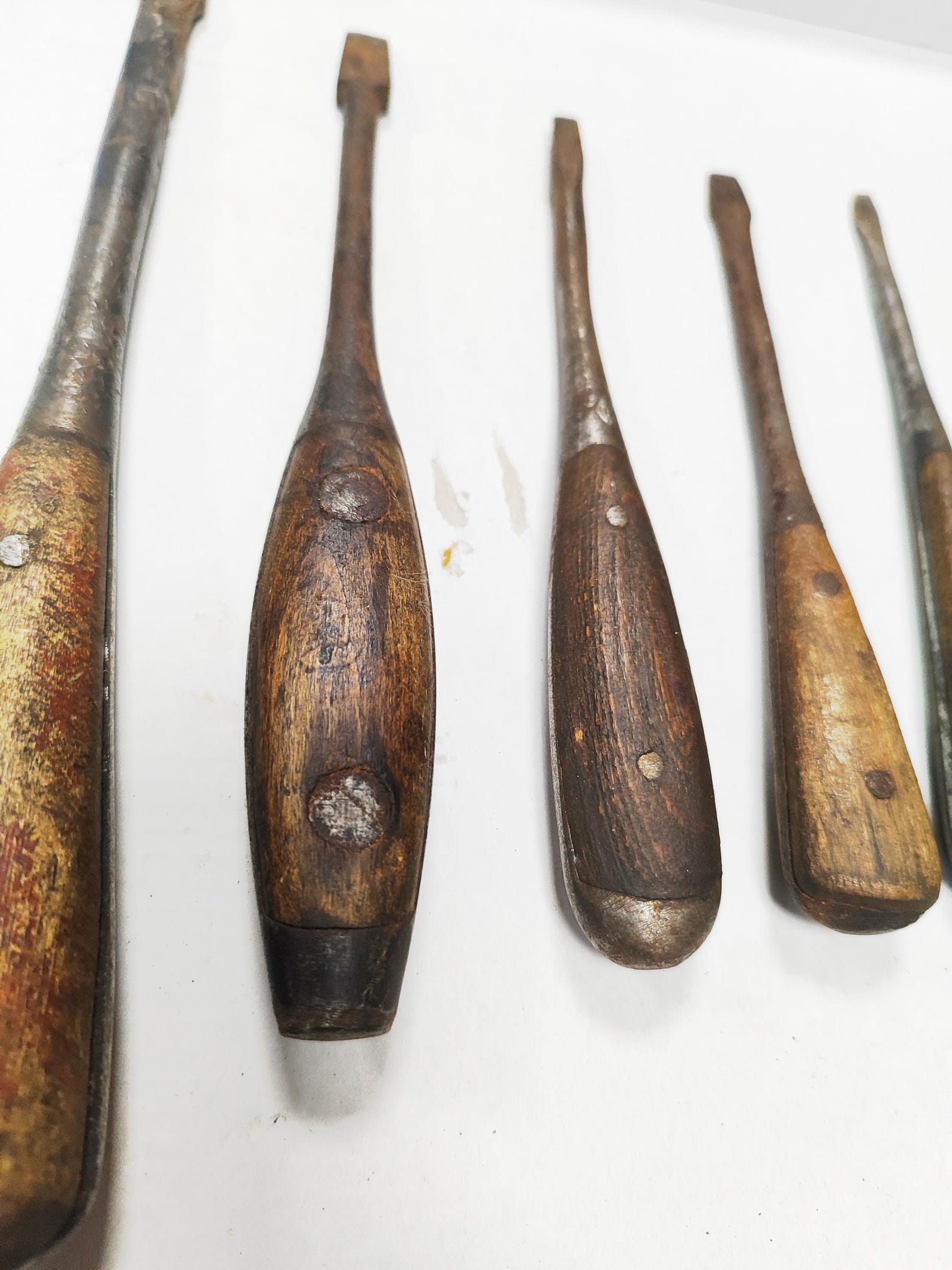 Antique Flathead Screwdriver With Wooden Handle. - Etsy