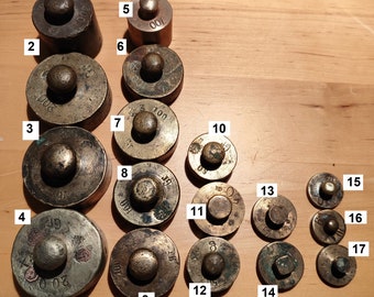 Antique Bronze  Trade Apothecary Weights.
