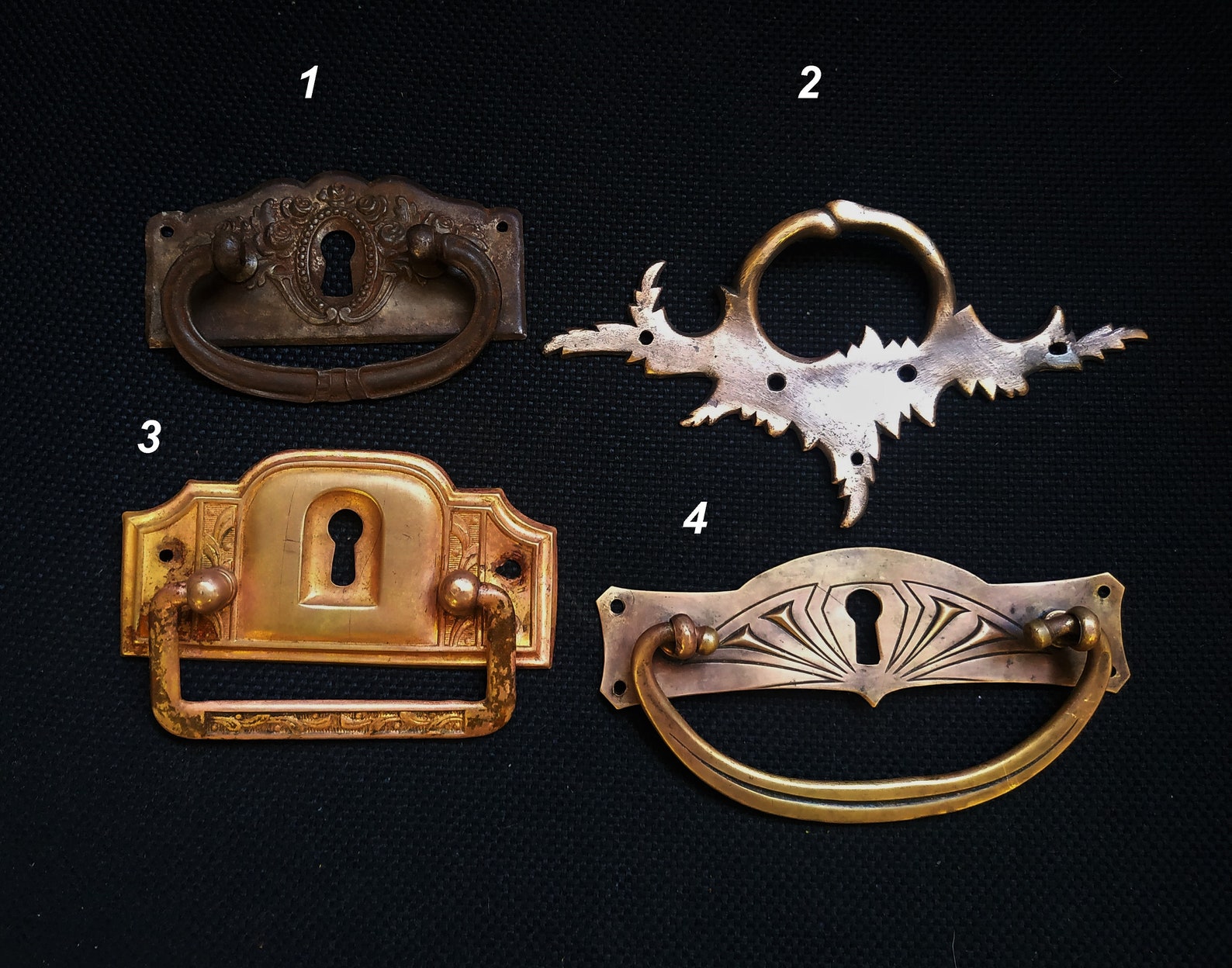 Original antique drawer handles from 1900 Etsy