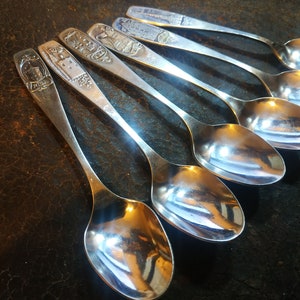 Set of 6 Vintage USSR  Stainless still Riga Tea Spoons from 1980.