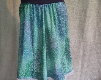 Retro Vintage Rock - Handgemacht aus 70er Jahre Kleid - Nachhaltige Mode in Größe 38