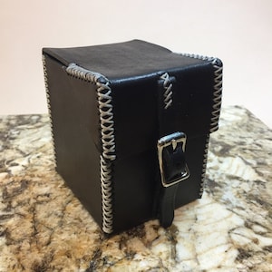 Customizable Leather Deck Box: Hand Stitched Card Case for 100+ Sleeved Cards