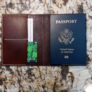 Natural Leather Passport Cover, Passport Wallet, Travel Wallet, Passport and Card Holder, Customizable, Personalize With Name or Initials