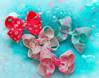 Polka Dot Dog Hair Bows, Pet Collar Bows, Hair Accessories for Pets