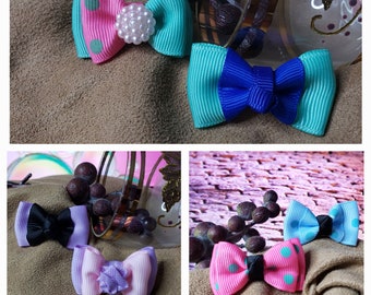 Made to order Dog Hair Bows, Extra Small Dog Bows, Kid Bows, Cat Collar Bows