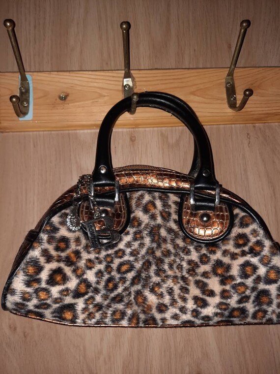 Designer leopard print Bulaggi handbag