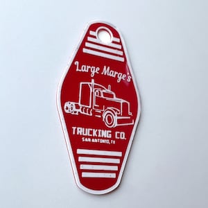 Pee Wee's Playhouse Truck Decor: Large Marge Custom Keychain for Dad, Personalized Big Rig Gifts, Fun Unique Personalized Gifts Under 30,