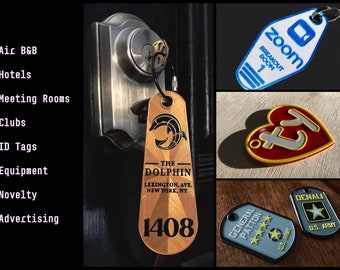 Custom Keychains - AirB&B - RV Campers - Dorm Rooms - Mens Group - Advertising - Wholesale Pricing - Hospitality - Gift for all - Engraved