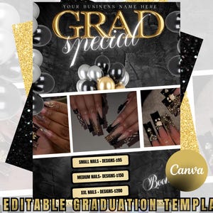 Graduation Special Flyer Template: Editable Canva Design (Instant Download)