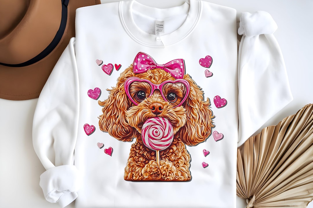 Adorable Cavapoo Digital Download Valentines Day PNG Sublimation Design ...