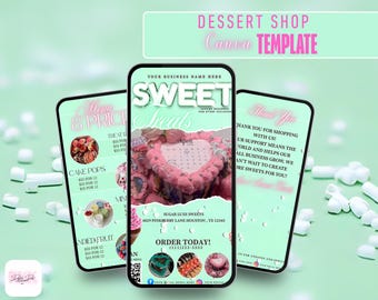 Editable Flyer Template, Sweet Treats Price List, Chocolate Menu ...
