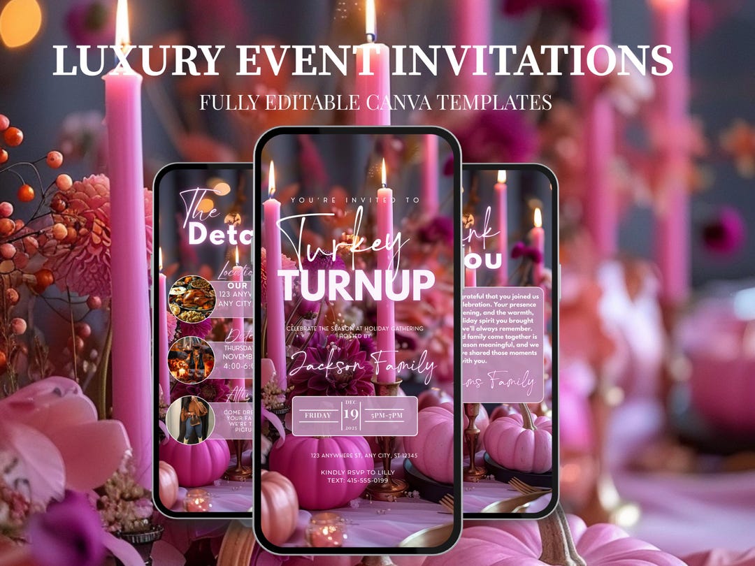 Friendsgiving Invitation Template – Editable Fall Party Evite (digital ...