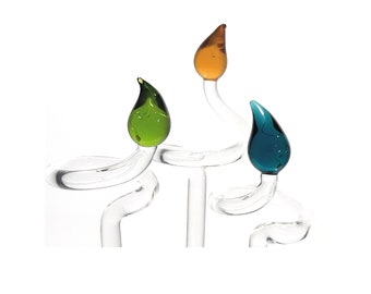 Orchideenstab/-halter aus Glas "farbig" (längenverstellbar)