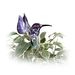 Decoratief stokje kolibrie violet
