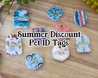 DISCOUNTED Summer Pet ID Tags