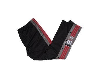 black orange adidas pants