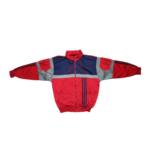 adidas vintage windbreaker red