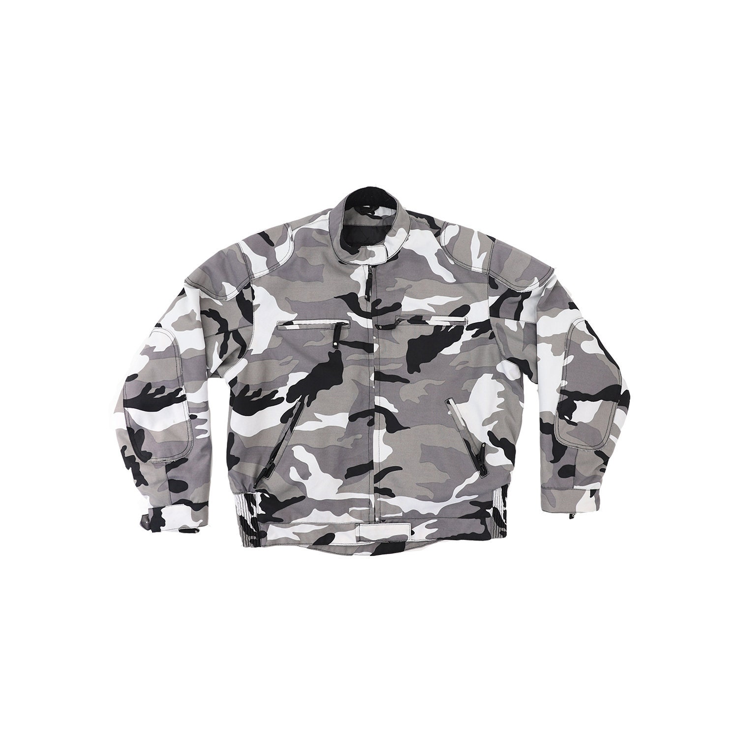 Vintage tick heavy Grey and White Camouflage bomber 90s camo oldschool bomber Army camouflage parka bomber military camouflage jacket