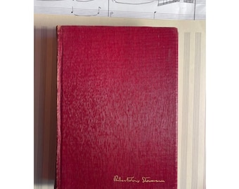 Gorgeous comprehensive works of Robert Louis Stevenson with rich red covers. His entire oeuvre in one volume.