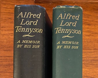 Lovely 2-volume set of 1897 hardbacks Alfred Lord Tennyson: A Memoir by his Son with many letters to and from the poet