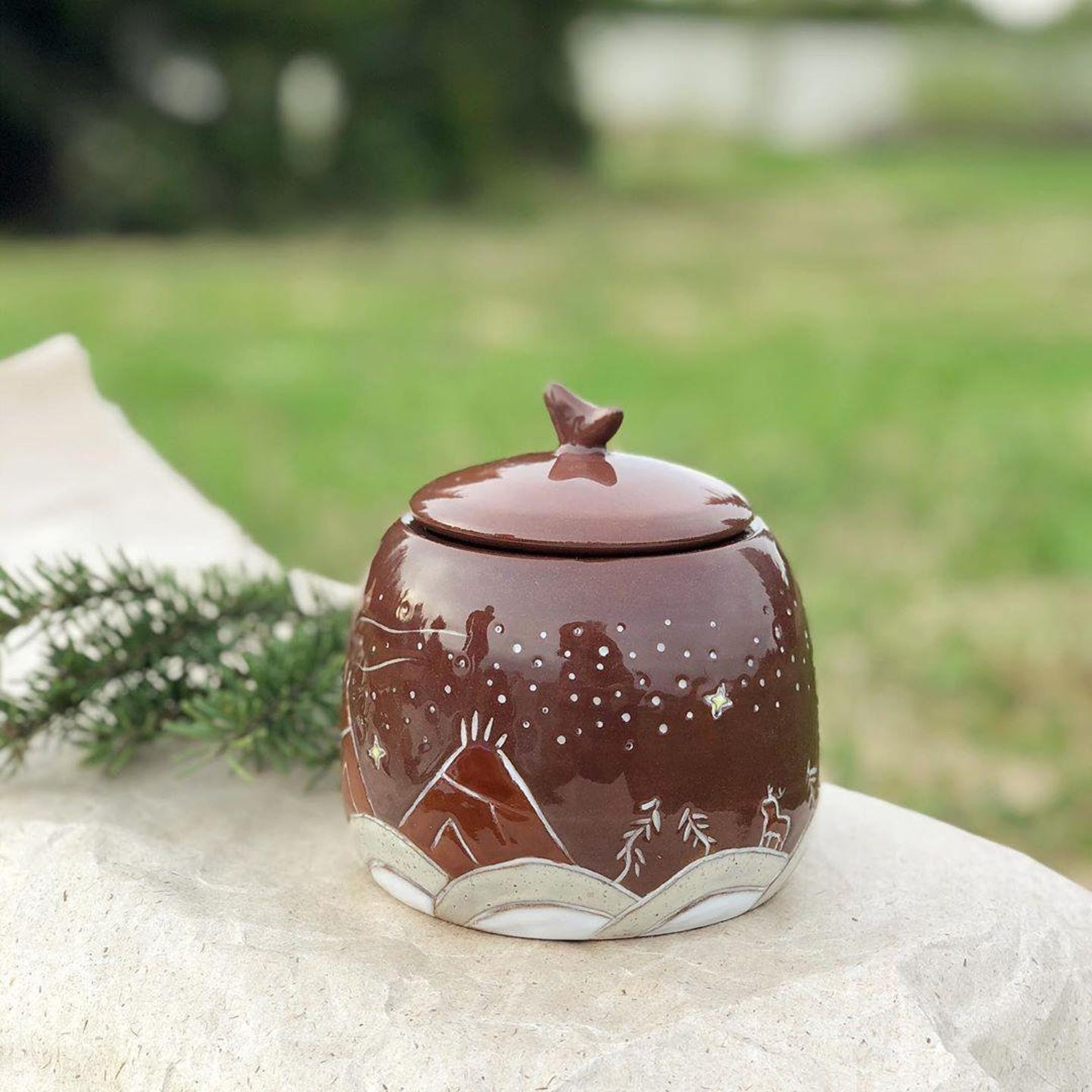 Clay Jar with Lid Housewarming Gift Ceramic Sugar Bowl Etsy