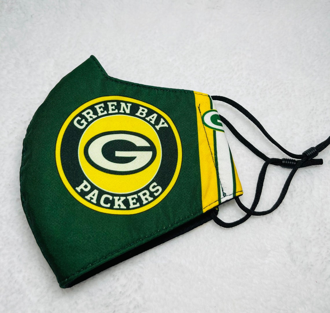 Green Bay packers sports face mask. Green Bay football Face Etsy