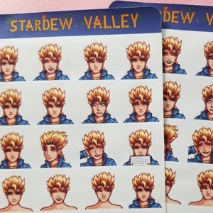 Stardew Valley Sam Planner Sticker Sheet, Stardew Stationary, Decal Set