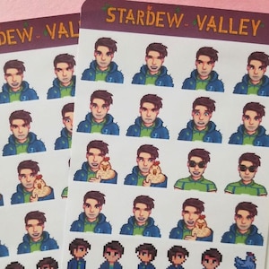 Stardew Valley Shane Planner Sticker Sheet, Stardew Stationary, Decal Set