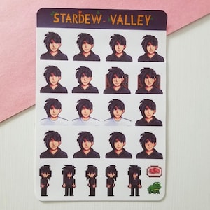 Stardew Valley Sebastian Planner Sticker Sheet, Stardew Stationary, Decal Set