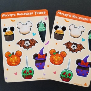 DISNEY HALLOWEEN STICKERS,  Mickey&#39;s Not So Scary, Disney Inspired Food Sticker, Vinyl Poisoned Apple decal, Magic Kingdom snacks