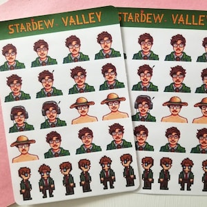 Stardew Valley Harvey Planner Sticker Sheet, Stardew Stationary, Decal Set