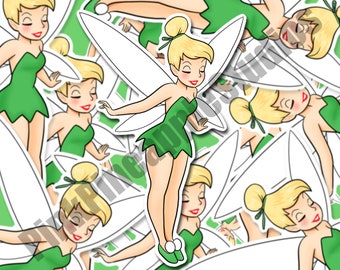 Tinkerbell Sticker, Peter Pan Disney Laptop Vinyl, Fairy Stickers, pixie dust