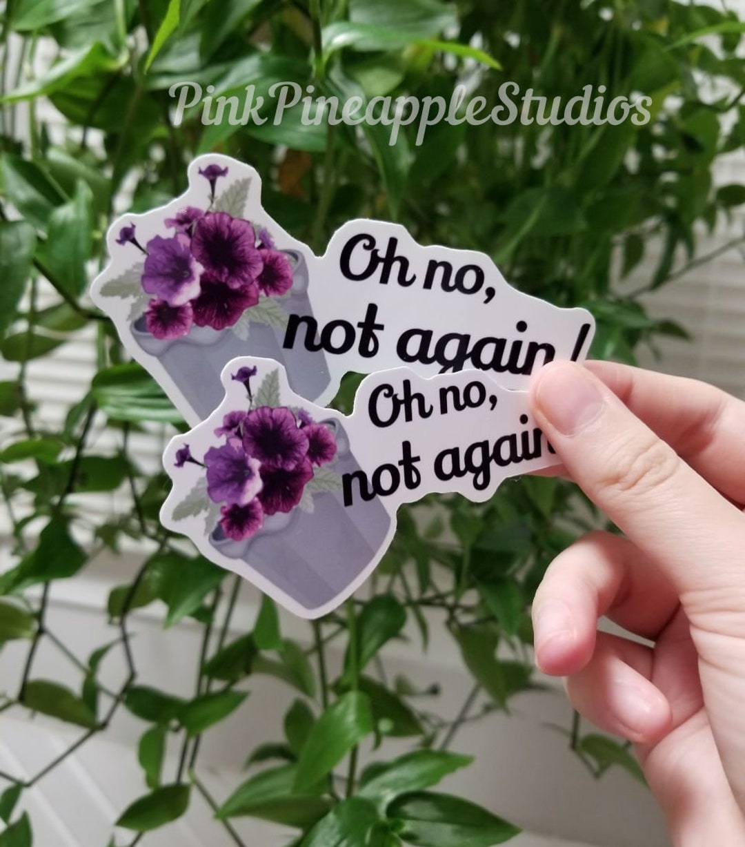 Hitchhiker's Guide to the Galaxy Petunia Sticker, Oh No Not Again Decal