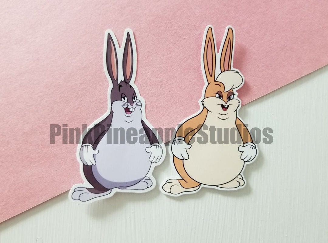 Big Chungus and Lola Chungus Sticker, Lola and Bugs Bunny Meme Etsy