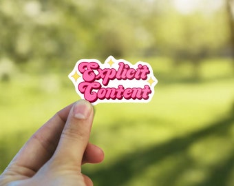 Explicit Content Sticker, Booktok Sticker, Booktok Decal, Spicy Book Club
