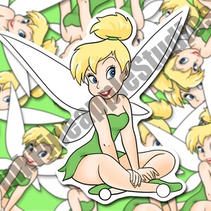 Tinkerbell Sticker, Peter Pan Disney Laptop Vinyl, Fairy Stickers, pixie dust