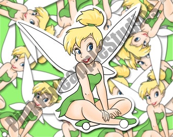Tinkerbell-sticker, Peter Pan Disney-laptopvinyl, feeënstickers, elfenstof