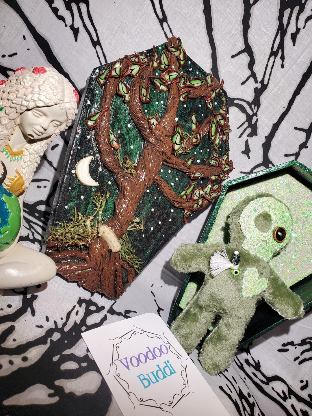 Tree of Life Coffin Box W/herbal Sachet Vudu Buddi Doll - Etsy