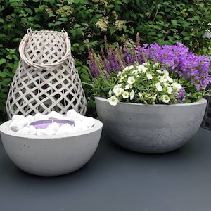 Concrete bowl, plant bowl, fire bowl | Effi S/Meter/L | Grey