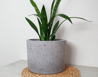 Beton Topf Blumentopf | Grau | Dallas 20cm| Draußen/Drinnen