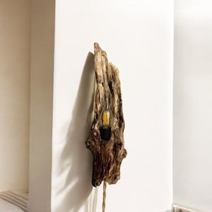 Rustic driftwood sconce, Handmade driftwood sconce, Handmade driftwood pendant light