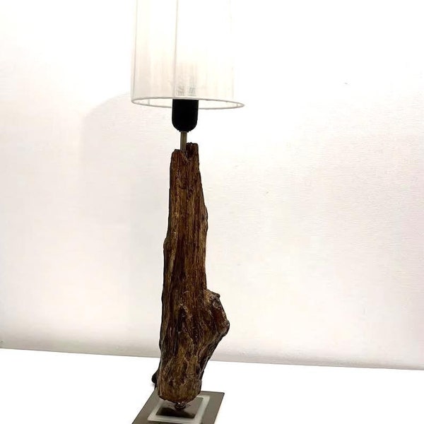 Driftwood table lamp, Bedside lamp, Living room table lamp, Living room lighting